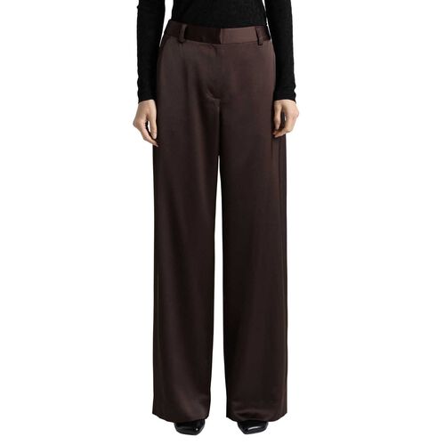 Cue Matte Satin Viscose Wide Leg Pant